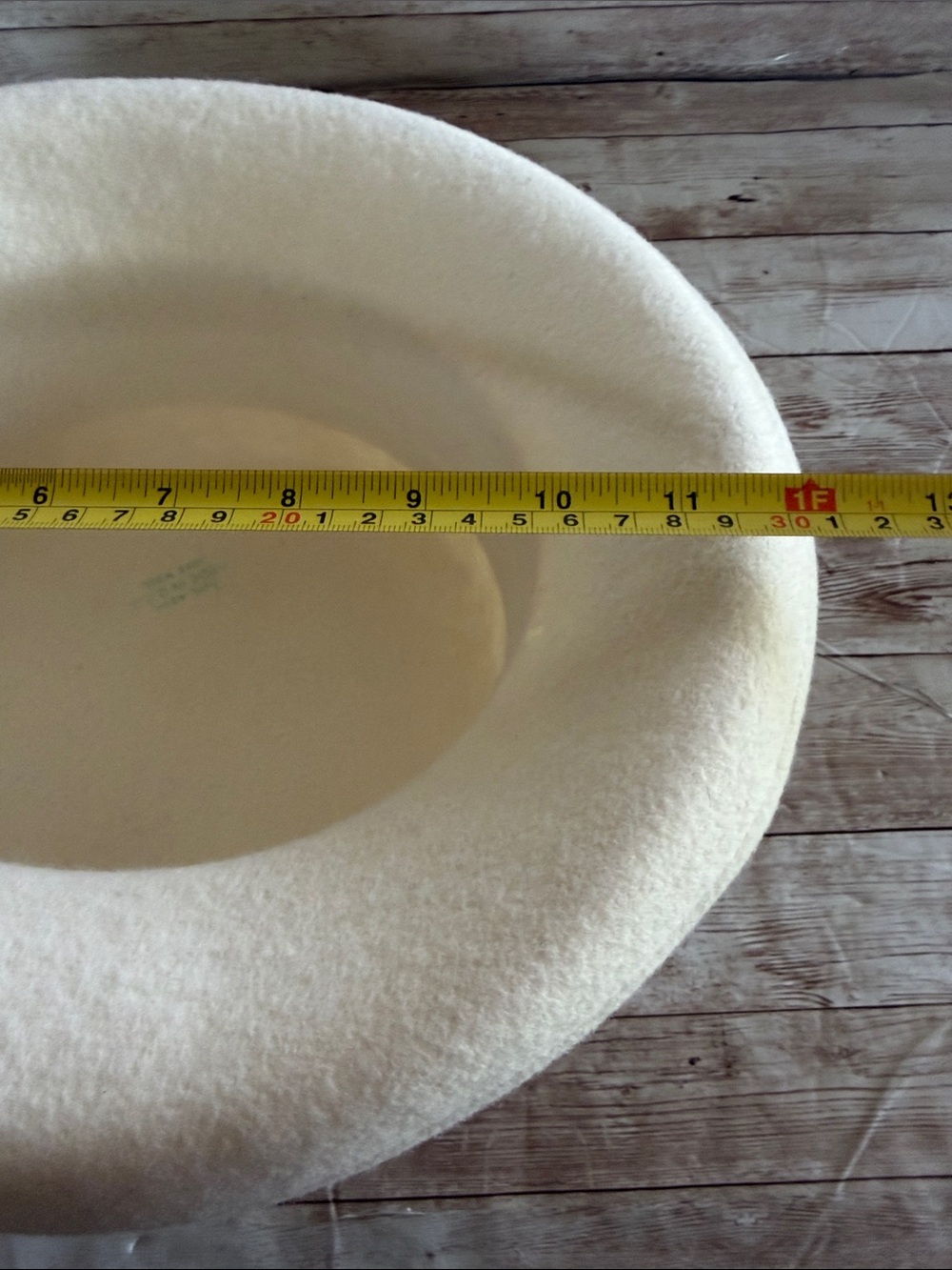 Vintage Ivory Dress Hat with Gold Ribbon Accent - Picture 7 of 10